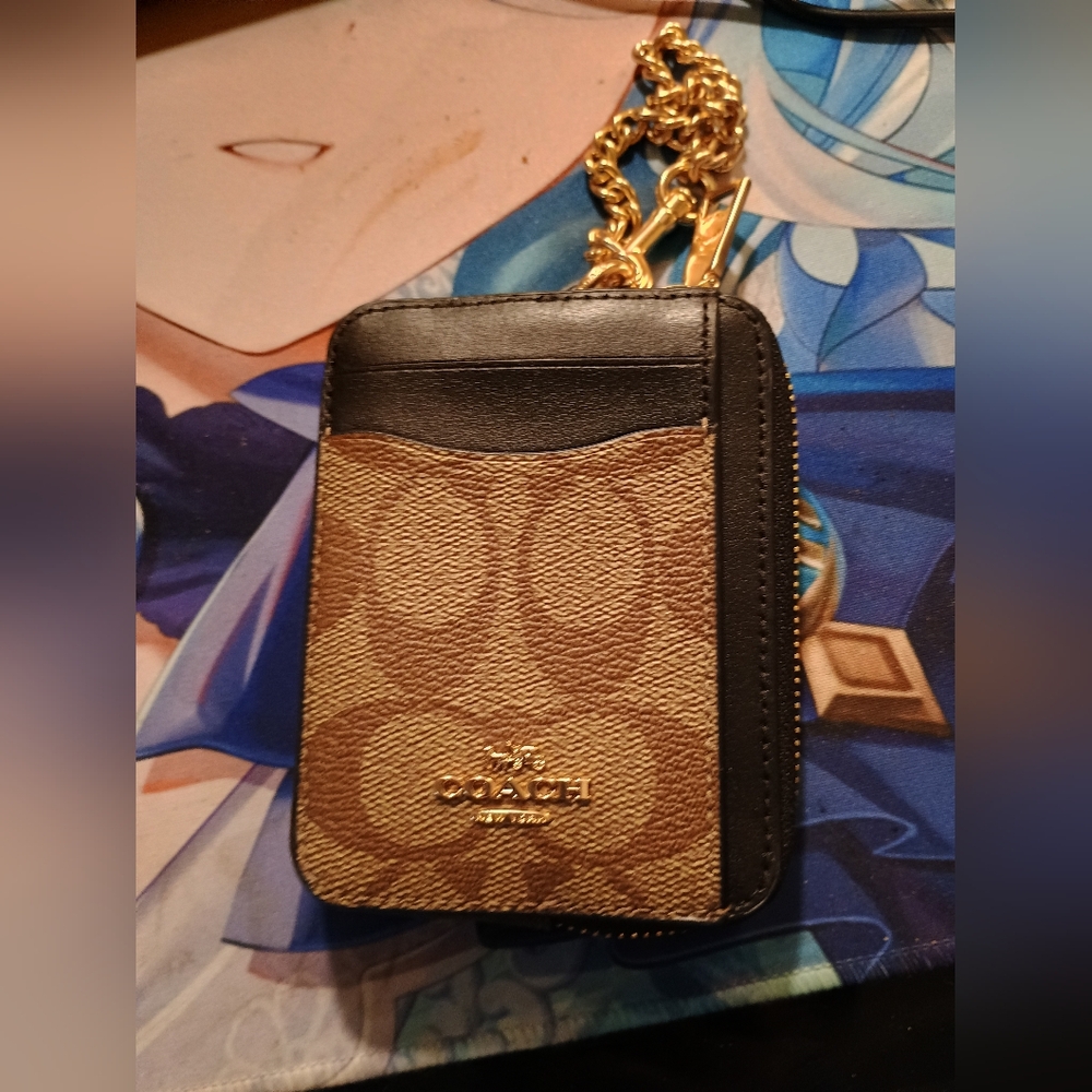 Coach zip card case wallet